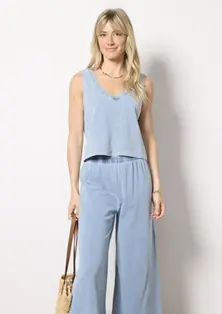 Sloane V-Neck Denim Tank
